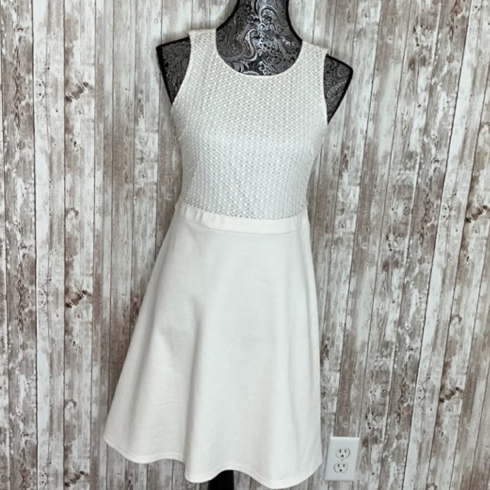 Women's Ann Taylor Cream Knit Dress size 6P